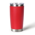 thumbnail image 1 of Muka Gobelet en Acier Inoxydable 20 Oz, Tasse de Voyage à Isolation sous Vide avec Couvercle, Enduit de Poudre - Rouge, 1 of 8