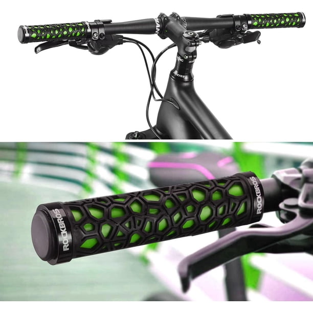 Grips MTB Silicona 22.2mm Empuñaduras De Manillar Para MTB WEST BIKING Con Cierre De Bloqueo - Ergonómicas, De Goma Con Silicón Can Clip