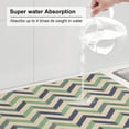 thumbnail image 5 of ZNDUO Absorbent Dish Drying Mat, Microfiber Blue Green Zigzag Pattern Dish Drying Pad for Kitchen Counter, 24 x 18 Inch, 5 of 8