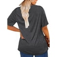 thumbnail image 5 of XCHQRTI Pumpkin Plus Size Women Tshirt Its Fall Yall Thanksgiving Short Sleeve Graphic Tees, 5 of 7
