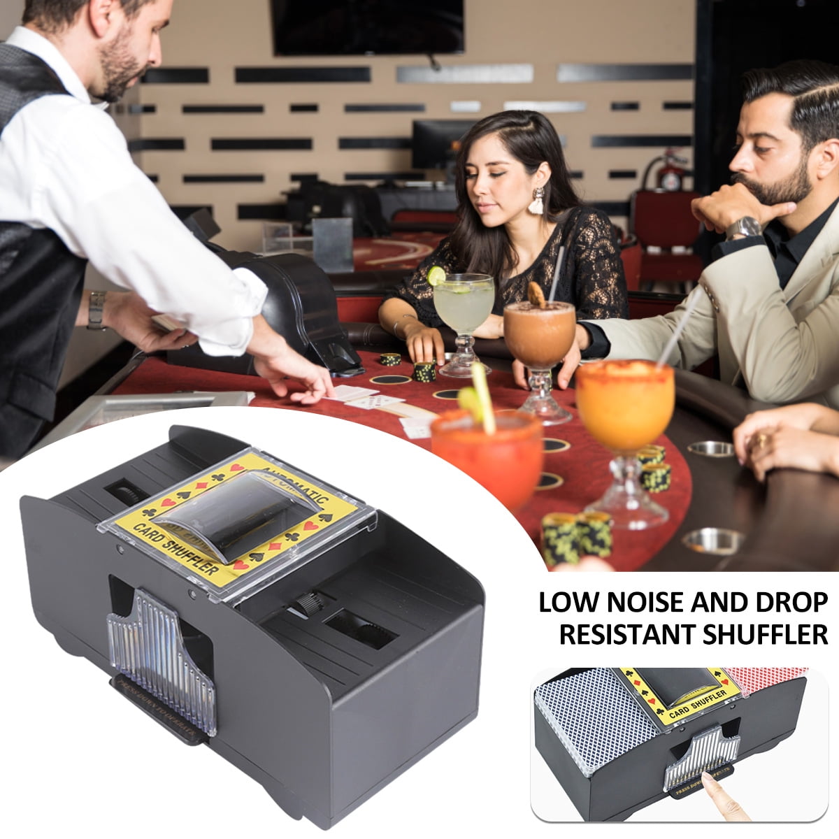 Automatic Card Shuffler Mixing Machine Low Noise Durable Poker Card