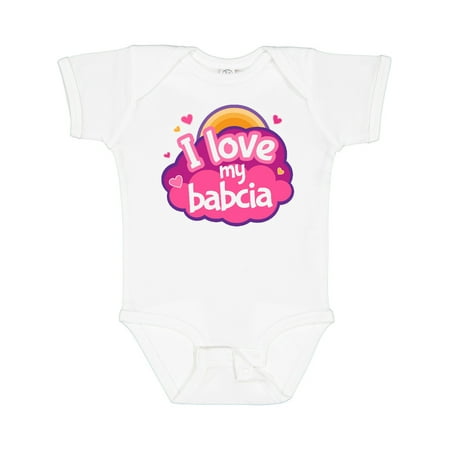 

Inktastic I Love My Babcia Girls Gift Baby Girl Bodysuit