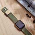 thumbnail image 3 of Recoppa Fabric Cloth Bands Compatible with Apple Watch 44mm 42mm 40mm 38mm, Canvas Strap with Soft Genuine Leather Lining and Snap Button for Apple iwatch Series 7/6/5/4/3/2/1 SE, Green, 3 of 7