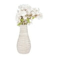 thumbnail image 3 of Sagebrook Home Porcelain, Coastal Vase, Ivory, Cylinder, 3 of 9