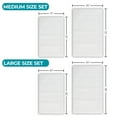 thumbnail image 5 of Superior Inaya Striped Shag Washable Bath Rug, Set of 2, Large, White, 5 of 11