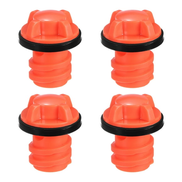 Uxcell 4-Pack Cooler Drain Plug Replacement Accessories with Leak-Proof Design for RTIC for Igloo Coolers [Orange]