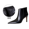 thumbnail image 3 of Botas de tacón alto sexis simples y a la moda de invierno para discoteca con cremallera lateral y puntiagudas para adelgazar y desnudas para mujer, 3 of 5