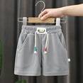 thumbnail image 2 of MuXiKeJi Clothes Girls Ripped Jean Shorts Cute High Waist Raw Hem Straight Leg Denim Shorts with Pockets, 2 of 4