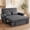 Dark Gray01, variant on Vinform Sleeper Sofa Bed, 3 in 1 Convertible Loveseat with Phone & Cup Colder for Small Space, Dark Gray