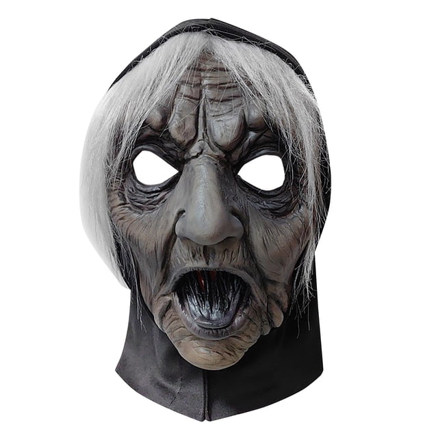 Decorativo para fiesta de Halloween, lengua de bruja con pelo blanco, disfraz de miedo, cosplay
