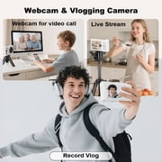 XLURC 5K 80MP Digital Camera for Photography Wifi Dual Screen Vlogging Camera for Youtube Autofocus Travel Camera 18X Digital Zoom with 32GB Card & 2x Battery (White)