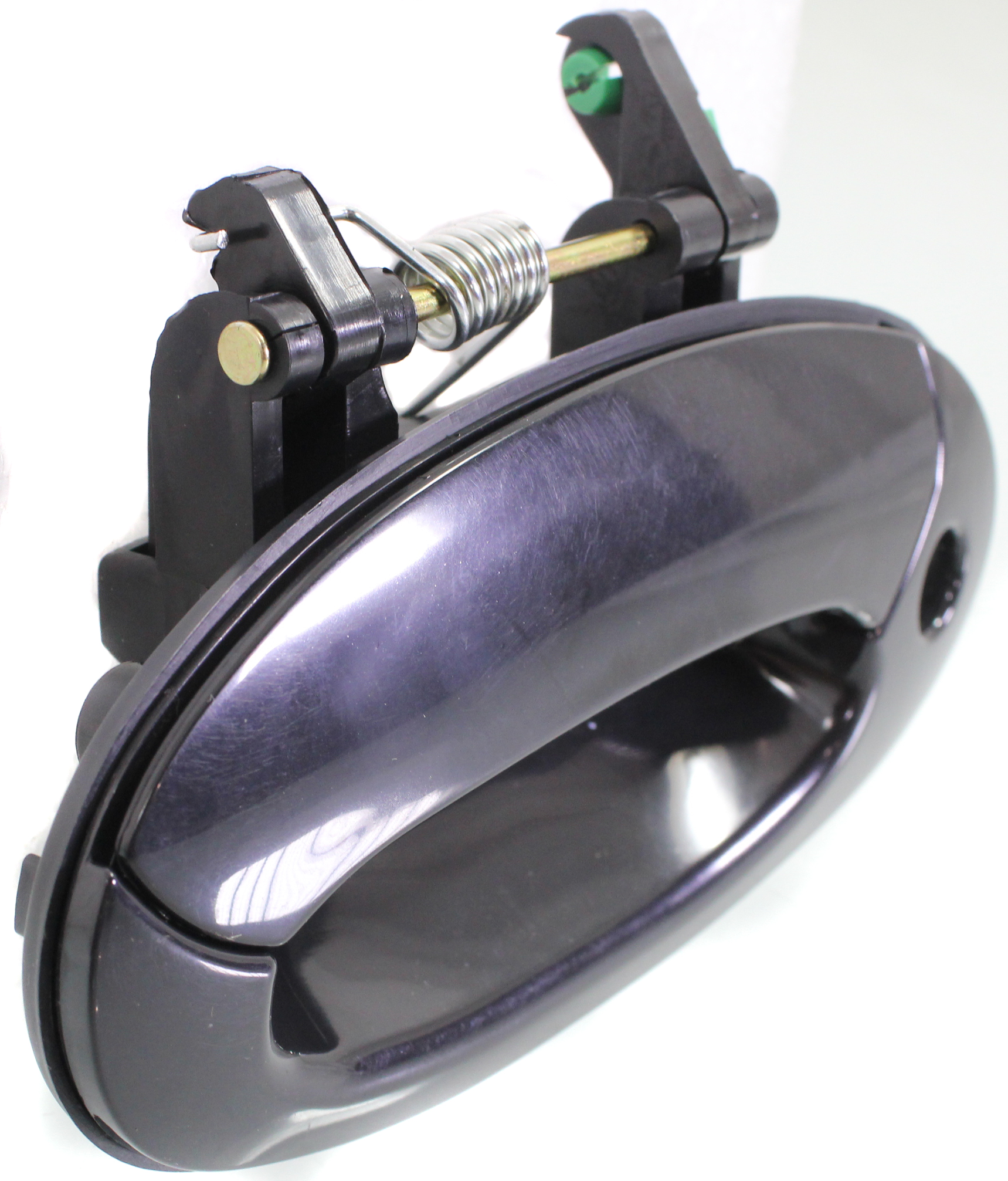 Replacement REPH462104 Exterior Door Handle Compatible with 1998-2000 Hyundai Elantra Front, Left Driver Smooth Black