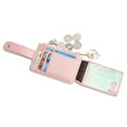 thumbnail image 3 of Casual Simple Solid Color Bank Card Holder Ultra Thin PU Leather Women Wallets Short Clutch Bag Korean Style Wallets With Key Chain BLACK, 3 of 8