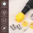thumbnail image 4 of PVC Thread Maker Tool for Electric Drill Pipe Threader Kit with 1/2 Inch 3/4 Inch 1 Inch Dies Pipe Threader Plumbing Tool Reusable PVC Pipe Threading Plumbing Kit for PVC Threading-4/6innerhole-yellow, 4 of 9