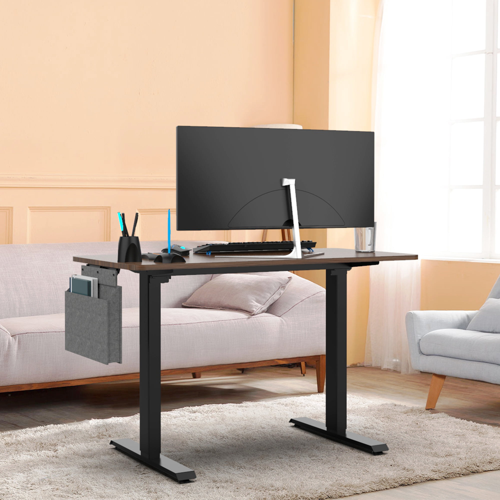 Details about   Height Adjustable Electric Standing Desk Frame for Home Office Table 