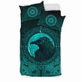 thumbnail image 2 of Viking Bedding Set, Ethnic Odin Raven Cyan RLT12, 2 of 6
