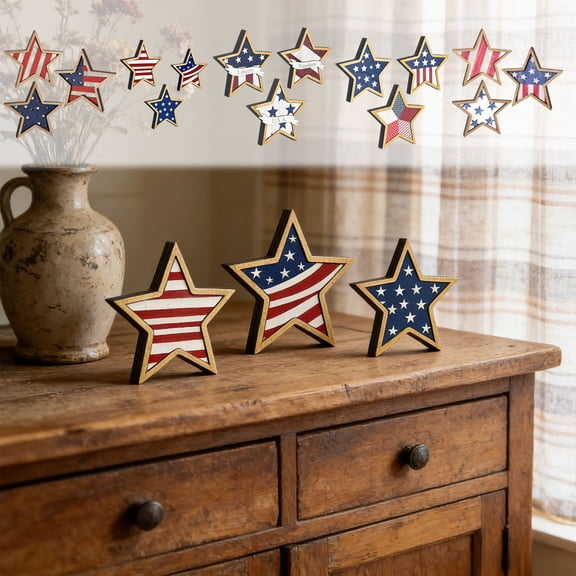 Boovnll 4th of July Table Decorations Wooden Patriotic Gnome Fourth of July Decorations for Memorial Day Holiday Party Table Centerpiece Decor, 4th of July Decorations