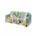 thumbnail image 2 of Easter Gnomes Couch Cover, Watercolor Eggs Branches Leaf Flowers Spring Wood Sofa Cover Blanket for 3 Cushion Couch, Sectional Sofa Slipcover Furniture Protector for Living Room Bedroom 71''x134'', 2 of 9