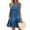 Blue, variant on Women's Lightweight Sundress, Sleeveless Round Neck Summer Casual Dress with Patriotic Design, Perfect for Outdoor Celebrations,Black L