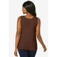 thumbnail image 2 of Jessica London Women's Plus Size Stretch Cotton Horseshoe Neck Tank, 2 of 6