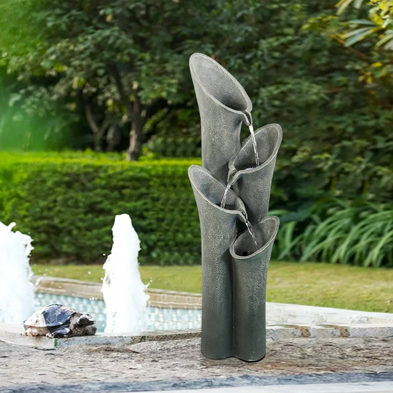 Waterfall Garden Fountain with LED Lights 33.4 Waterfall Garden Fountain with LED Lights 33.4