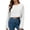 #(New) White, variant on PFRNLF Cropped Sweatshirts for Women Summer Oversized Long Sleeve Crewneck Pullover Crop Tops