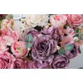 thumbnail image 2 of Ramo de boda nórdico de alta simulación, flor falsa, decoración de sala de estar, ramo de rosas de plástico transfronterizo, flor de seda (púrpura) ILoveMilan JM, 2 of 5