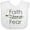 AA-White, variant on Inktastic Faith Over Fear with Laurels Boys or Girls Baby Bib