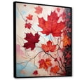 thumbnail image 2 of Designart "Crimson Maple Remembrance" Tree Maple Floater Framed Canvas Wall Art, 2 of 5
