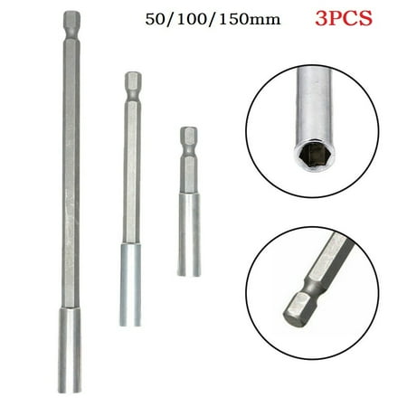 

BAMILL 3PC 1/4 Hex Quick Release Magnetic Screwdriver Extension Bit Holder 50/100/150mm