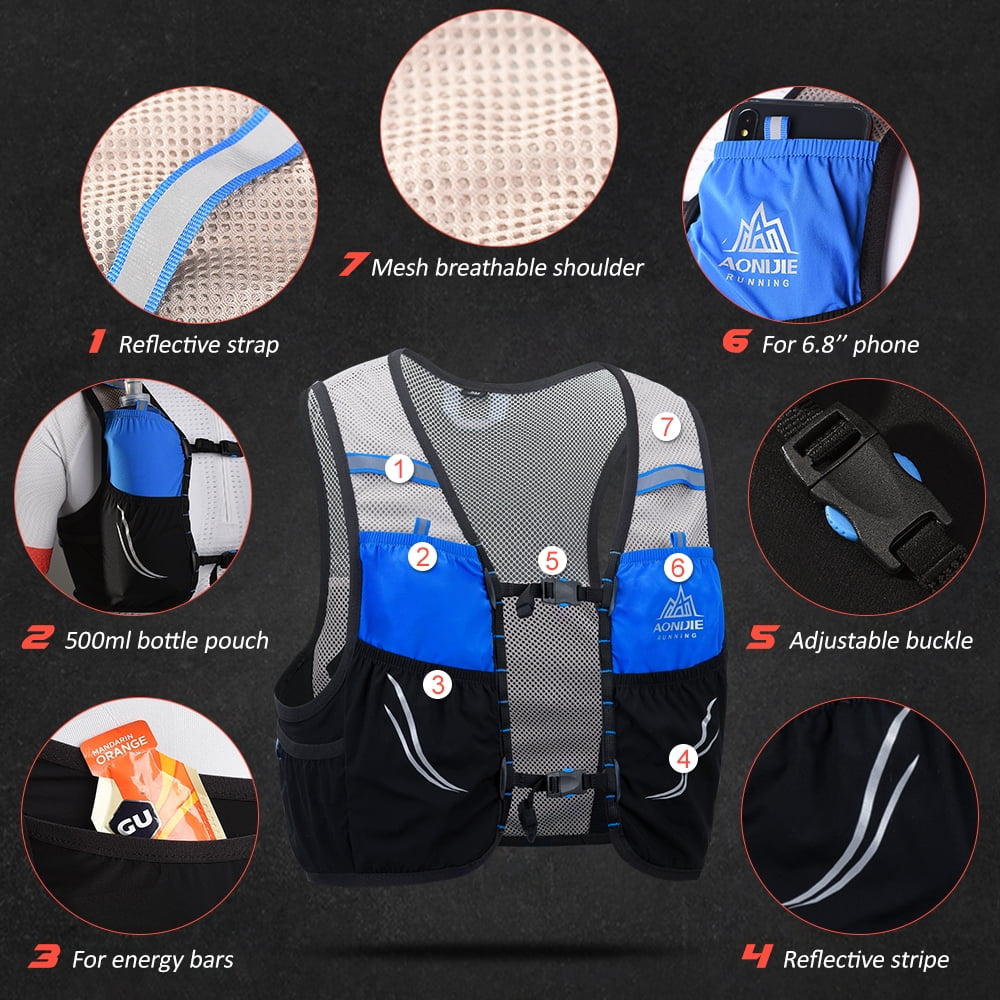 Lixada Course En Plein Air Gilet En Maille Respirant Hydratation Sac A Dos Pour Velo Marathon Course Escalade Walmart