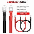 thumbnail image 4 of 12PCS 4 AWG Battery Cables,30CM Marine Battery Inverter Cables Set, with 3/8In Tinned Copper Lugs,for Automotive Solar, 4 of 6
