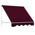 thumbnail image 2 of Outsunny 6' Drop Arm Manual Retractable Window Awning Sun Shade Shelter for Patio Balcony Outdoor, Aluminum, Wine Red, 2 of 9