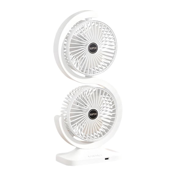 ZELVINN Lightweight Two Fan USB Powered Cooling Device with Full Rotation and Quiet Function