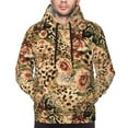 thumbnail image 2 of Bingfone Animal Leopard Men's Drawstring Hoodie Long Sleeve Pocket Sweatshirts-Large, 2 of 6