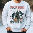 thumbnail image 2 of Krampus Deck These Halls Sweatshirt – From the Windows to the Walls Graphic Pullover, 2 of 5