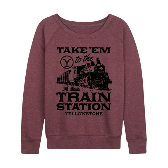 Yellowstone - Take 'Em To The Train Station - Women's Lightweight French Terry Long Sleeve Shirt