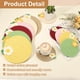 thumbnail image 3 of 2Pcs Manteles Individuales Redondos Trenzados, 7.1" Manteles Tejidos para Mesa de Cocina con Flor para Decoración de Granja (Marrón), 3 of 7