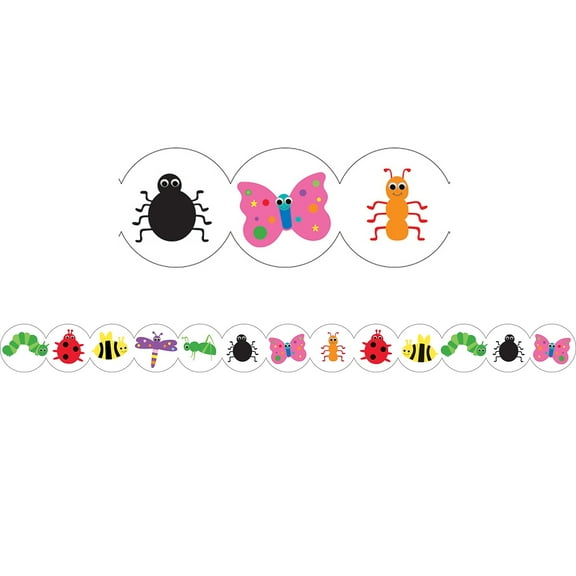 Hygloss Classroom Border Bugs DieCut Infant - 6th Grade (HYG33614)