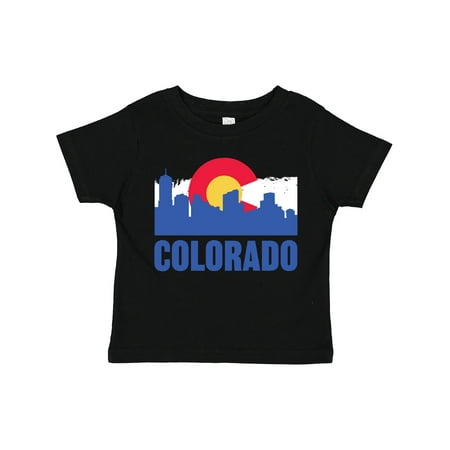 

Inktastic Colorado Flag and Skyline Gift Toddler Boy or Toddler Girl T-Shirt