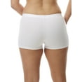 thumbnail image 2 of Underworks Womens White Cotton Spandex Boxers, 2 of 2