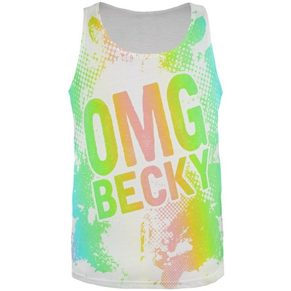 OMG Becky Makeup Splatter All Over Mens Tank Top Multi X-LG