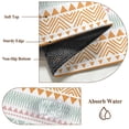 thumbnail image 4 of Orange Green Ethnic Tribe Area Rug Washable 3x5 Entryway Rug Non-Slip Indoor Low Pile Boho Traditional Geometric Floor Carpet Small Rugs for Bedroom Office Living Room Kitchen Entrance Nursery, 4 of 9