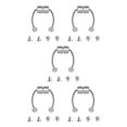 thumbnail image 2 of Guardoinrt Xiangbala Magnetic Fake Septum Nose Rings Hoop for Women Chic and Sophisticated Silver Shambhala Ball 5Set, 2 of 6