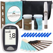 Keto-Mojo Blood Ketone and Glucose Testing Kit, Monitor Your Ketogenic Diet, 1 Meter, 1 Lancing Device, 10 Lancets, 10 Ketone Test Strips, 10 Glucose Test Strips, Carrying Case