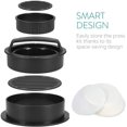 thumbnail image 4 of Burger Press Hamburger Patty Maker, Non Stick Stuffed 3 in 1 for Stuffed Burgers, Cheeseburger, Sliders, Regular Beef Burger with 200 Free Burger Papers, 4 of 7