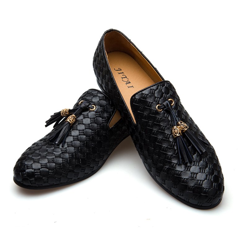 sammensmeltning Vågn op brydning JITAI Men's Dress Loafer Shoes Slip-on Loafer Tassel Loafer Black Size 11 -  Walmart.com
