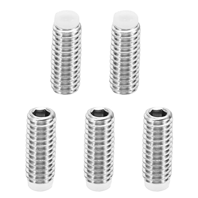 Unique Bargains M4x10mm Vis de Goujon Hexagonal en Nylon Antidérapant Ensemble de Vis Matériel de Disque Hexagonal Interne 5 Pack