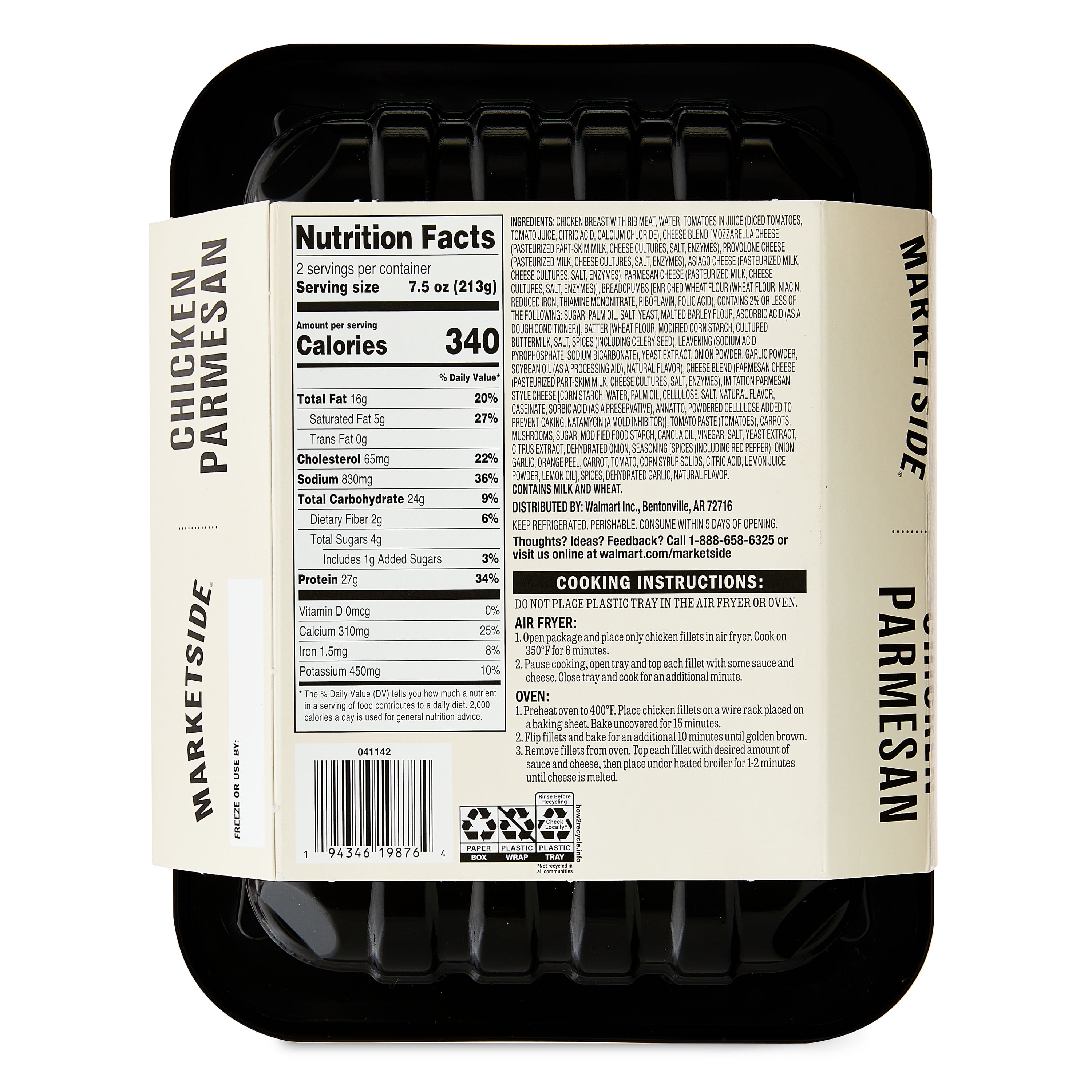 Marketside Ready to Heat Chicken Parmesan, Refrigerated, 15 oz