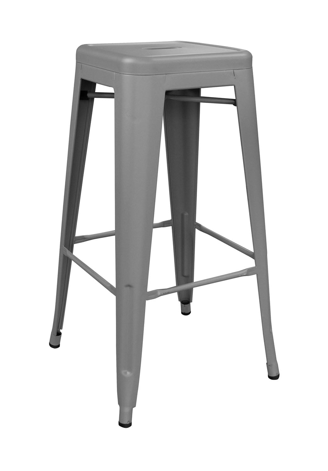 Offex Indoor Outdoor 30 Inch Metal Bar Stool Gray Com